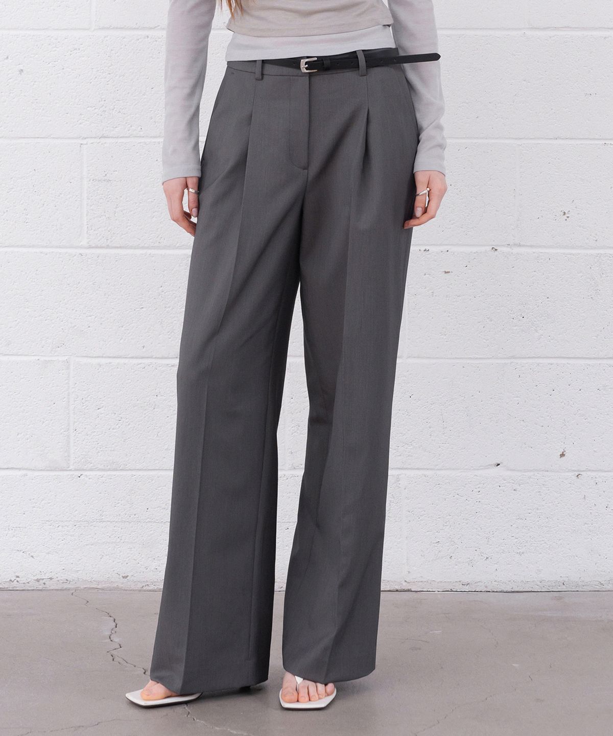 미쏘(MIXXO) 핏업팬츠 10부 세미와이드 Long_MIWTWG540A
