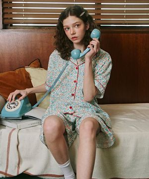 [2PACK] 레이비 여성 클린핏 반팔 파자마세트