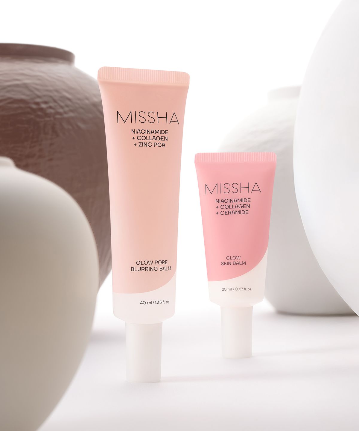 미샤(MISSHA) [SET] 글로우 스킨밤 20ml + 포어 블러링밤 40ml (+모던섀도우 본품 처비살몬 증정)