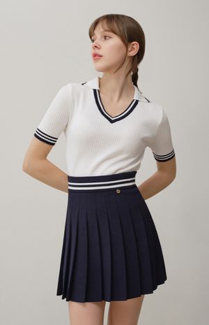 니트 플리츠 스커트 HTWSK3I01T