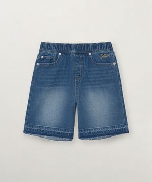 (K) 가봉 데님 버뮤다 팬츠 블루