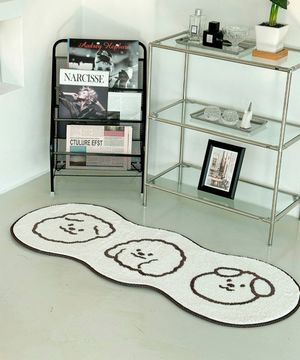 퓨어뭉쓰리 자카드 주방매트 워셔블 극세사 논슬립