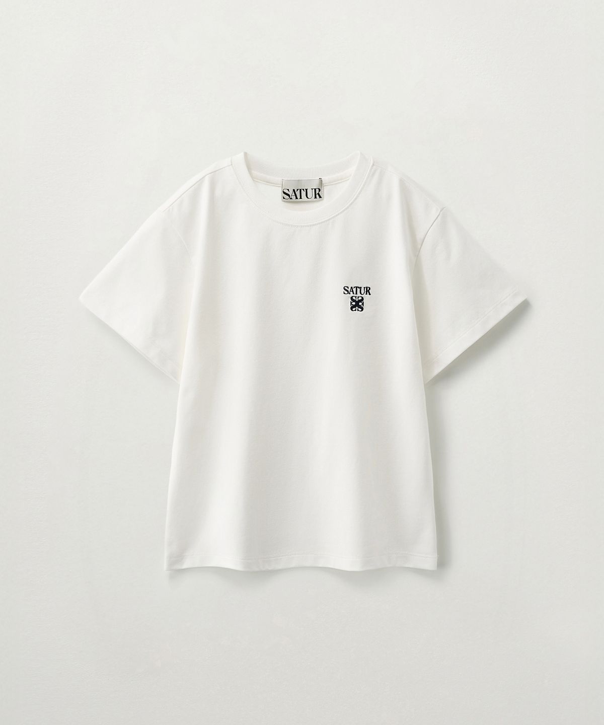 세터 키즈(SATUR KIDS) (K) 수피마 베이직 크루넥 반팔 티셔츠 화이트