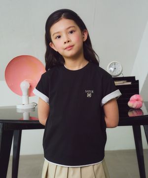 (K) 수피마 베이직 크루넥 반팔 티셔츠 블랙