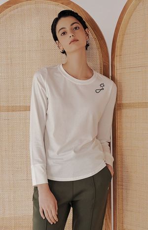 로고자수 베이직 긴팔티 HTWTL2K05T