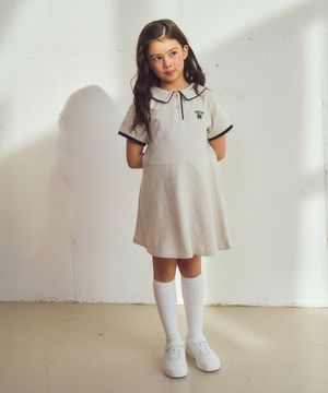 (K) 아페로 피케 원피스 오트밀