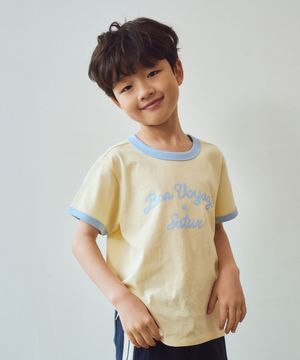 (K) 본 보야지 링거 반팔 티셔츠 옐로우