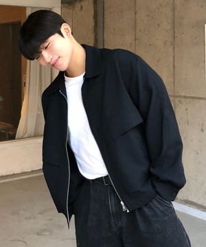 [COUTURE]블랙 변형 미니멀 블루종