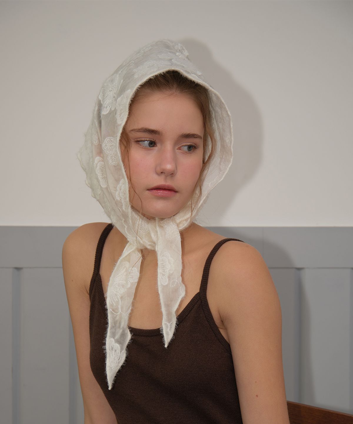 까르몽드(CARMONDE) Eira Scarf_ivory