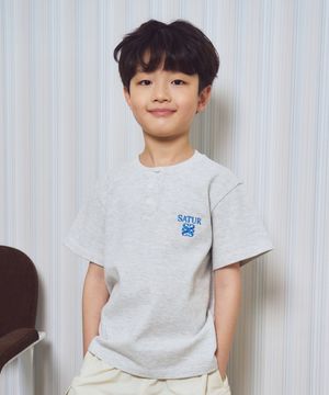 (K) 아페로 피케 반팔 티셔츠 멜란지 화이트