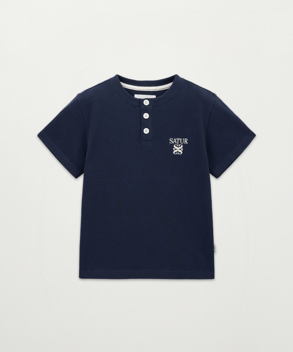 세터 키즈(SATUR KIDS) (K) 아페로 피케 반팔 티셔츠 네이비