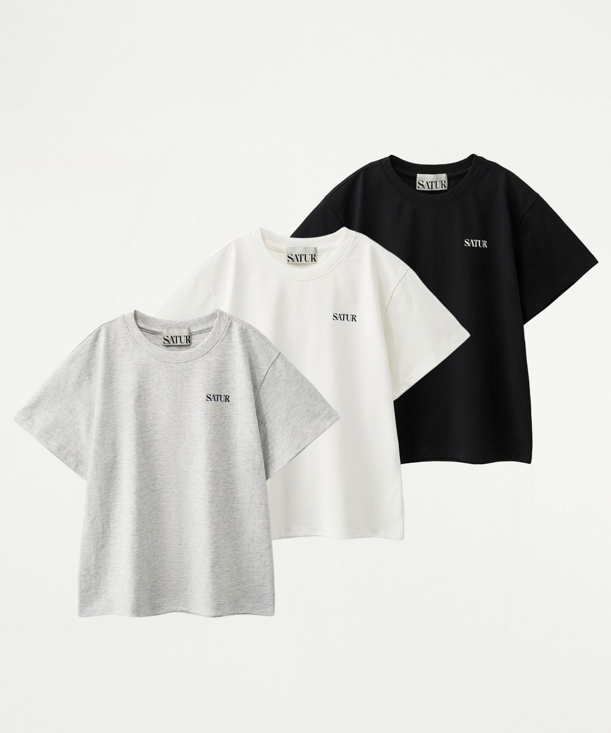 세터 키즈(SATUR KIDS) [3PACK] (K) 에센셜 반팔 티셔츠