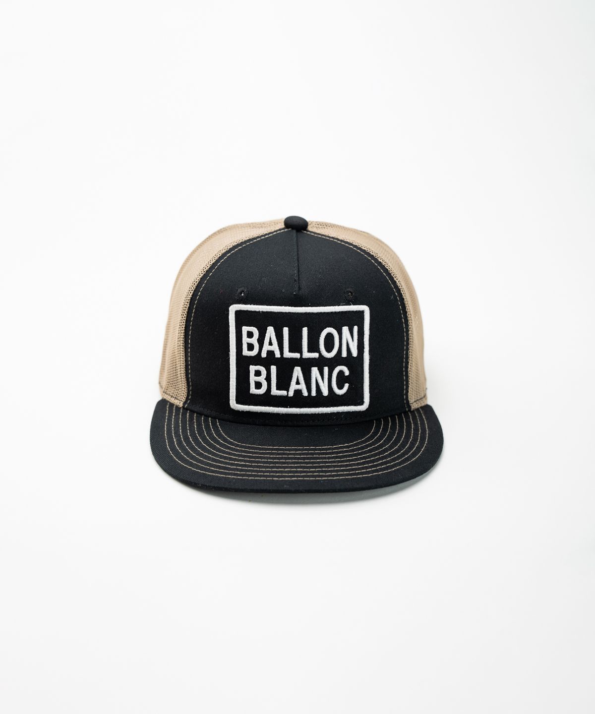 발롱블랑 라이프(BALLONBLANC LIFE) LOGO BALL CAP - BLACK BAIGE