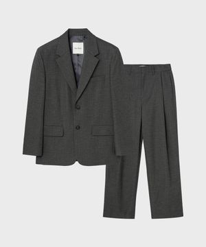 [넌블랭크XOJG][SAINT YEAR]루즈핏 셋업_GREY STRIPE