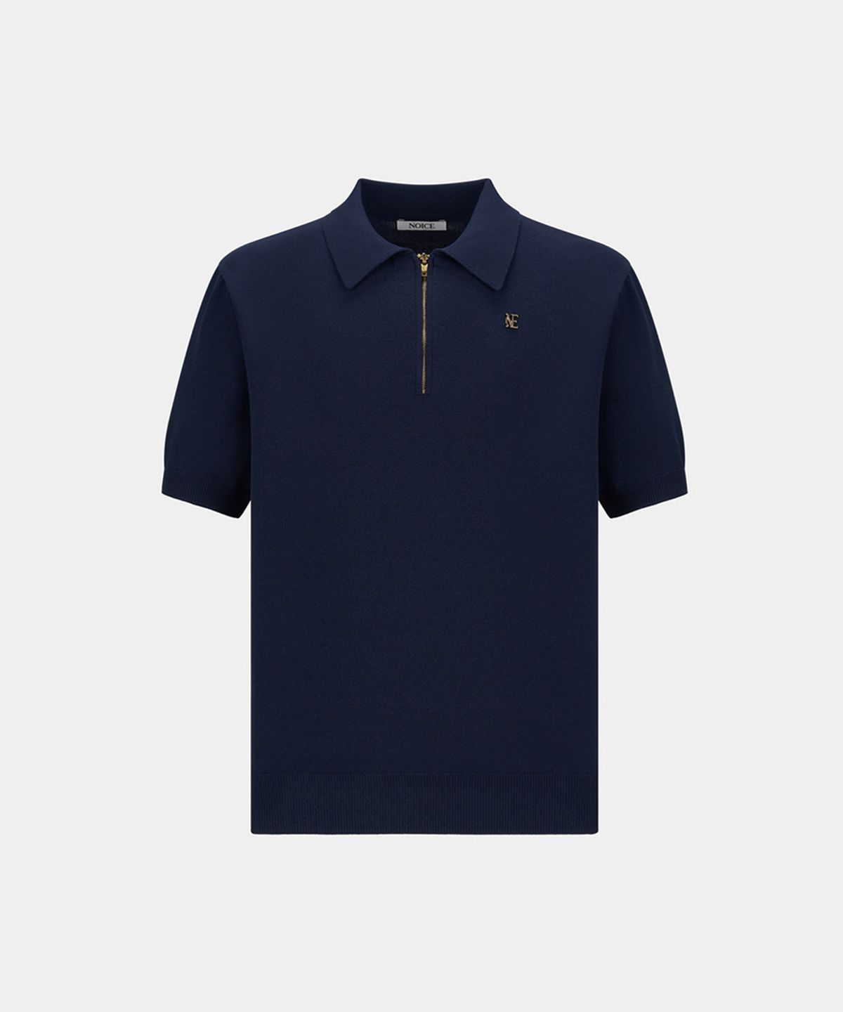 노이스(NOICE) QUARTER-ZIP KNIT POLO SHIRT - DARK NAVY