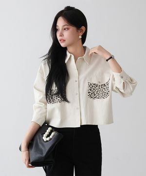 호피포켓 크롭 셔츠 49884