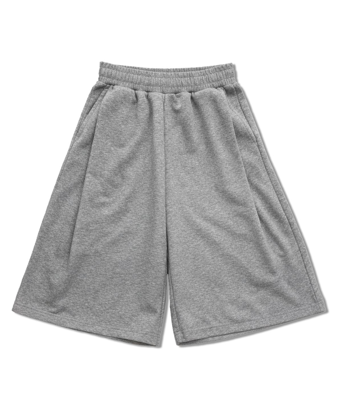 레이피커스(RAYFIKERS) 사이드 원턱 스웨트 쇼츠 MQ7PU489_MELANGE GREY