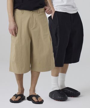 원턱 와이드 코튼 버뮤다팬츠 2COLOR