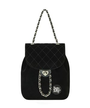베티붑 퀼팅 체인 미니 백팩_벨벳 블랙