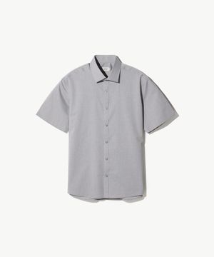 코튼 혼방 컴포트 반소매 셔츠 그레이 (클래식핏)_SDSWB53CSG