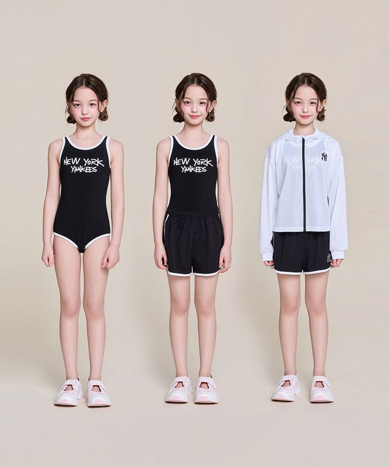 걸즈 스트릿 메쉬 후드집업 3P 세트 NY (Black)