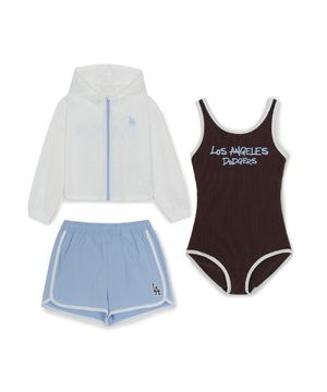 걸즈 스트릿 메쉬 후드집업 3P 세트 LA (Ptn.Brown)