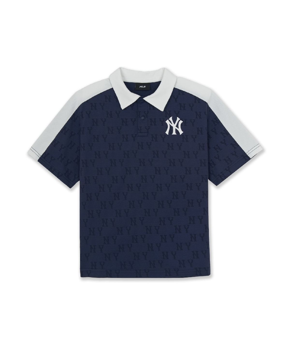 엠엘비 키즈(MLB KIDS) 모노그램 카라 티셔츠 NY (D.Navy)