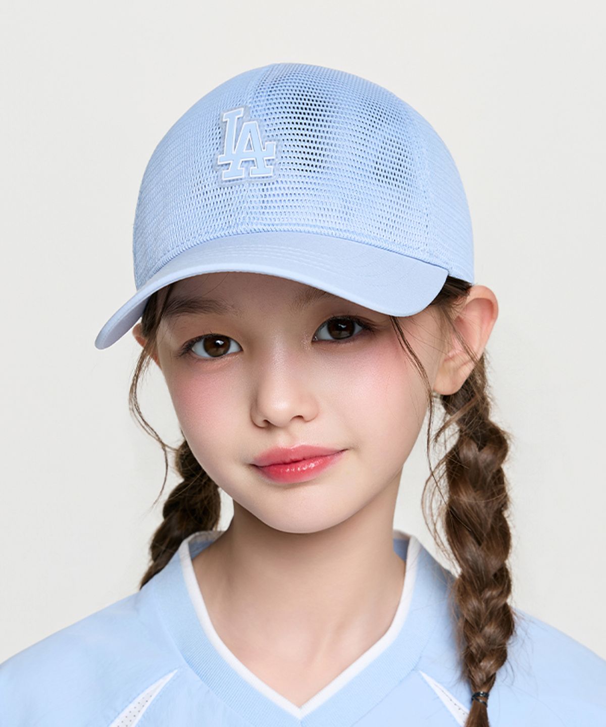 엠엘비 키즈(MLB KIDS) 올 메쉬 볼캡 LA (Sky blue)