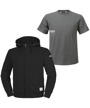 NASA 나사 남녀공용 후드집업자켓+반팔티 2종 세트