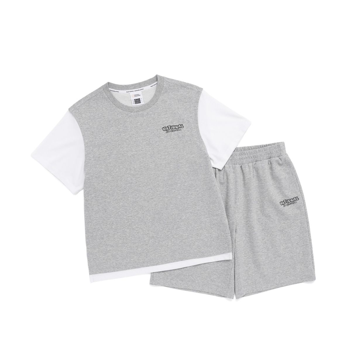 내셔널지오그래픽 키즈(NATIONAL GEOGRAPHIC KIDS) K262UPB920 레이어드 상하 SET M/GREY