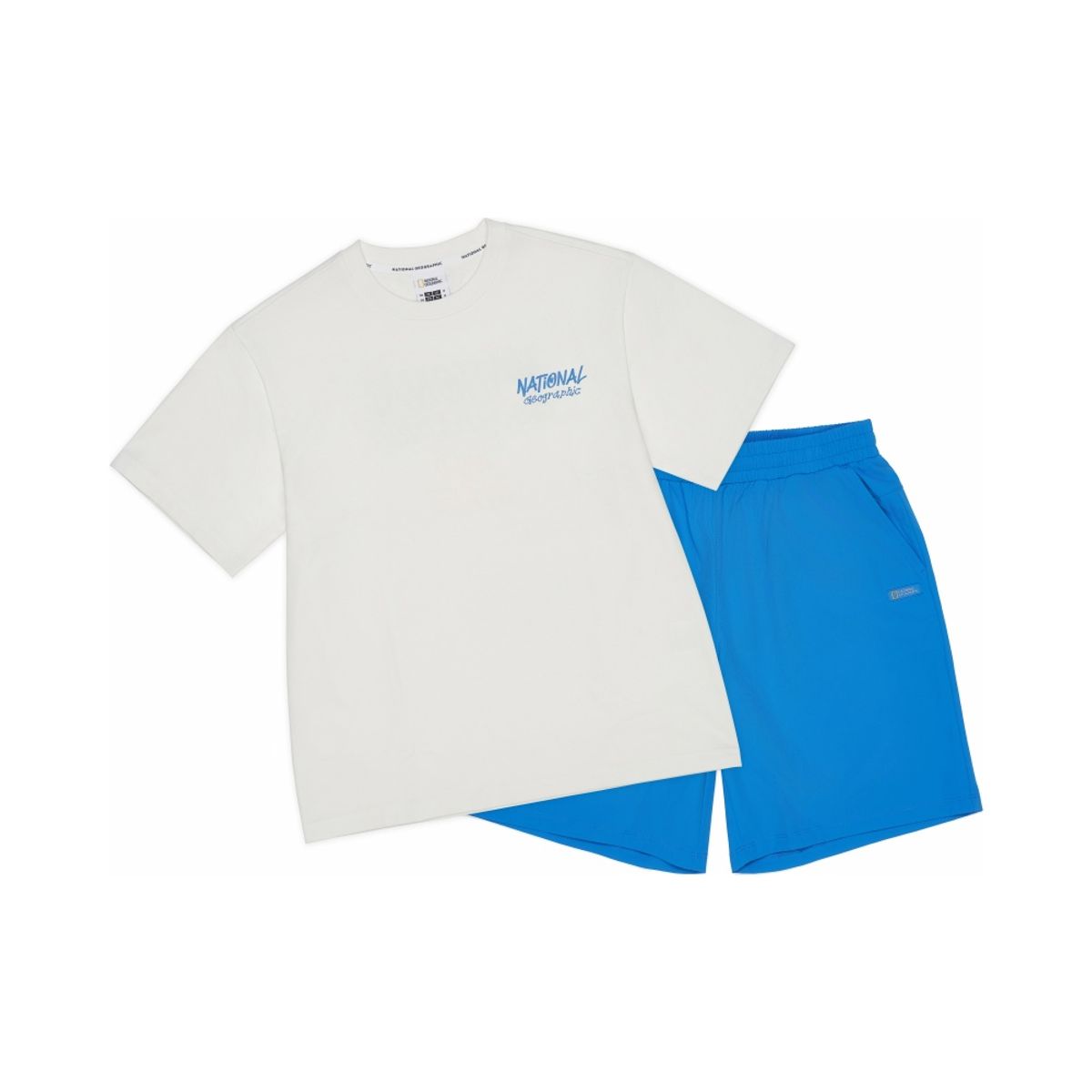 내셔널지오그래픽 키즈(NATIONAL GEOGRAPHIC KIDS) K262UPB901 그래픽 5부 상하 SET WHITE