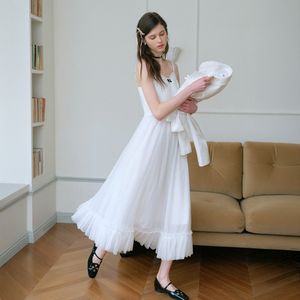 Cest_White lace camisole dress