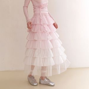 Cest_Gradient layered skirt