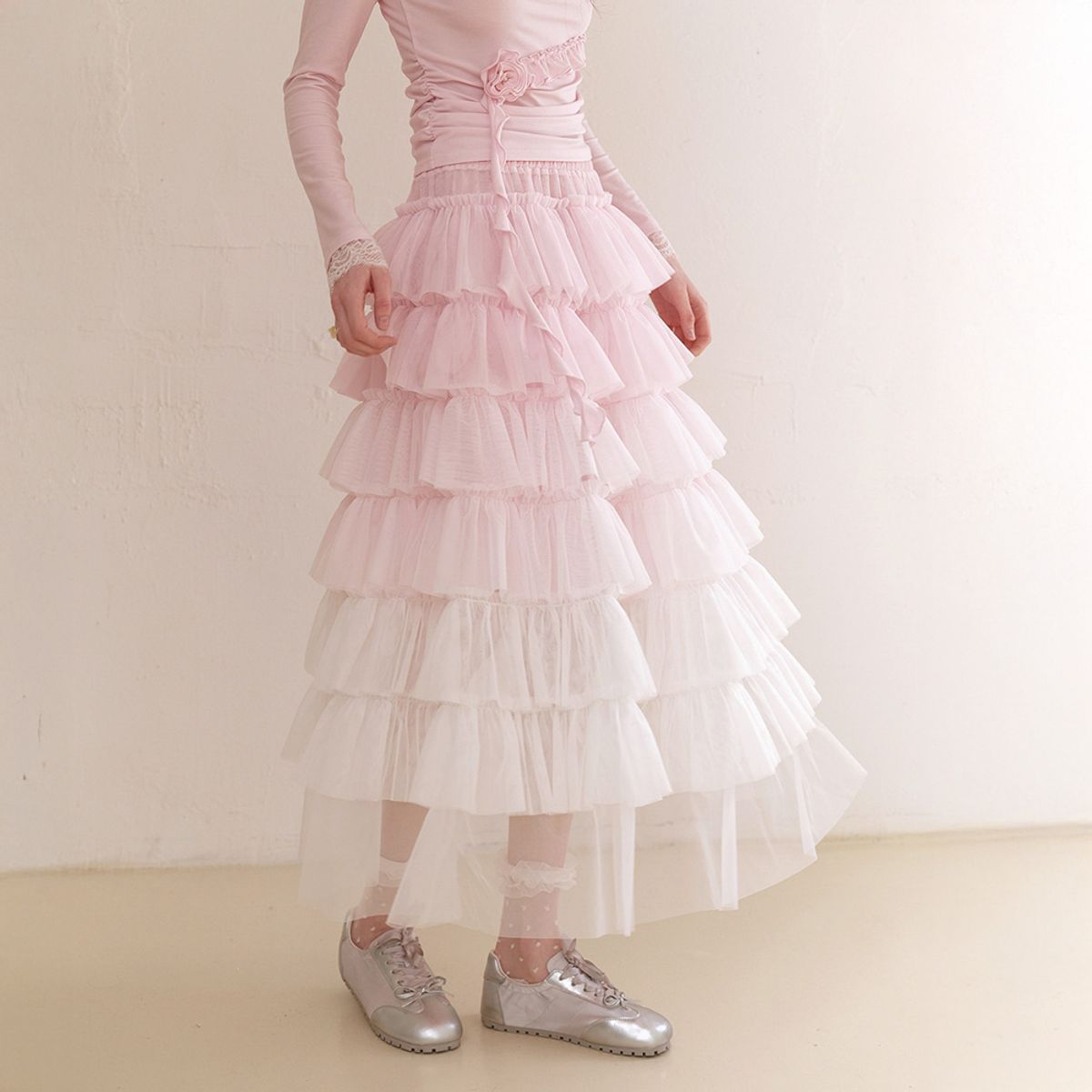 쎄무아듀(CEST MOIDEW) Cest_Gradient layered skirt