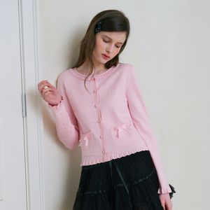 Cest_Bow pocket knit cardigan