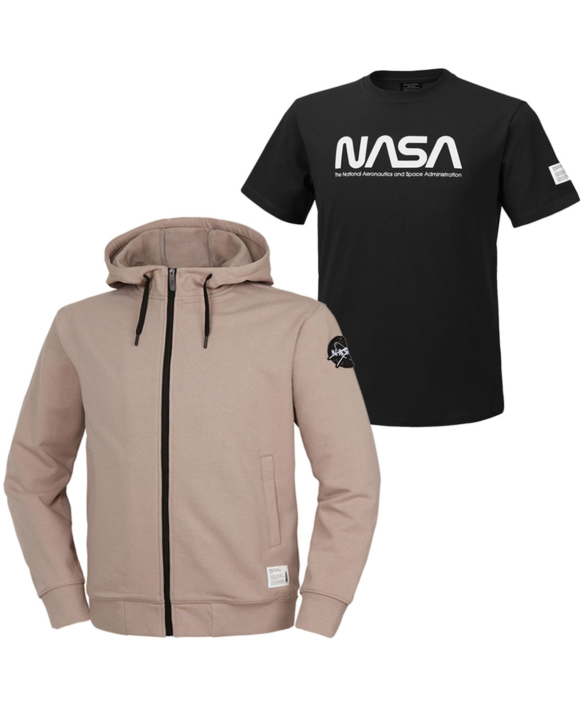 나사(NASA) NASA 나사 남녀공용 후드집업자켓+반팔티 2종 세트