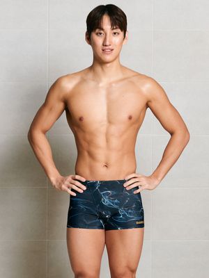 에너제틱 플로우 2부 재머 수영복 블랙 (B6SMSMS113BLK)