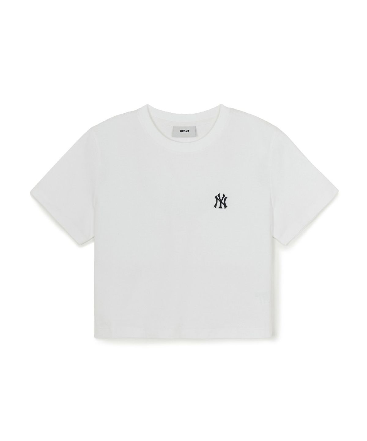 엠엘비(MLB) 여성 베이직 크롭 컴포터블핏 반팔티셔츠 NY (White)