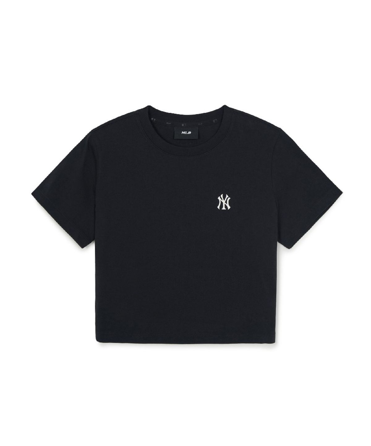 엠엘비(MLB) 여성 베이직 크롭 컴포터블핏 반팔티셔츠 NY (Black)