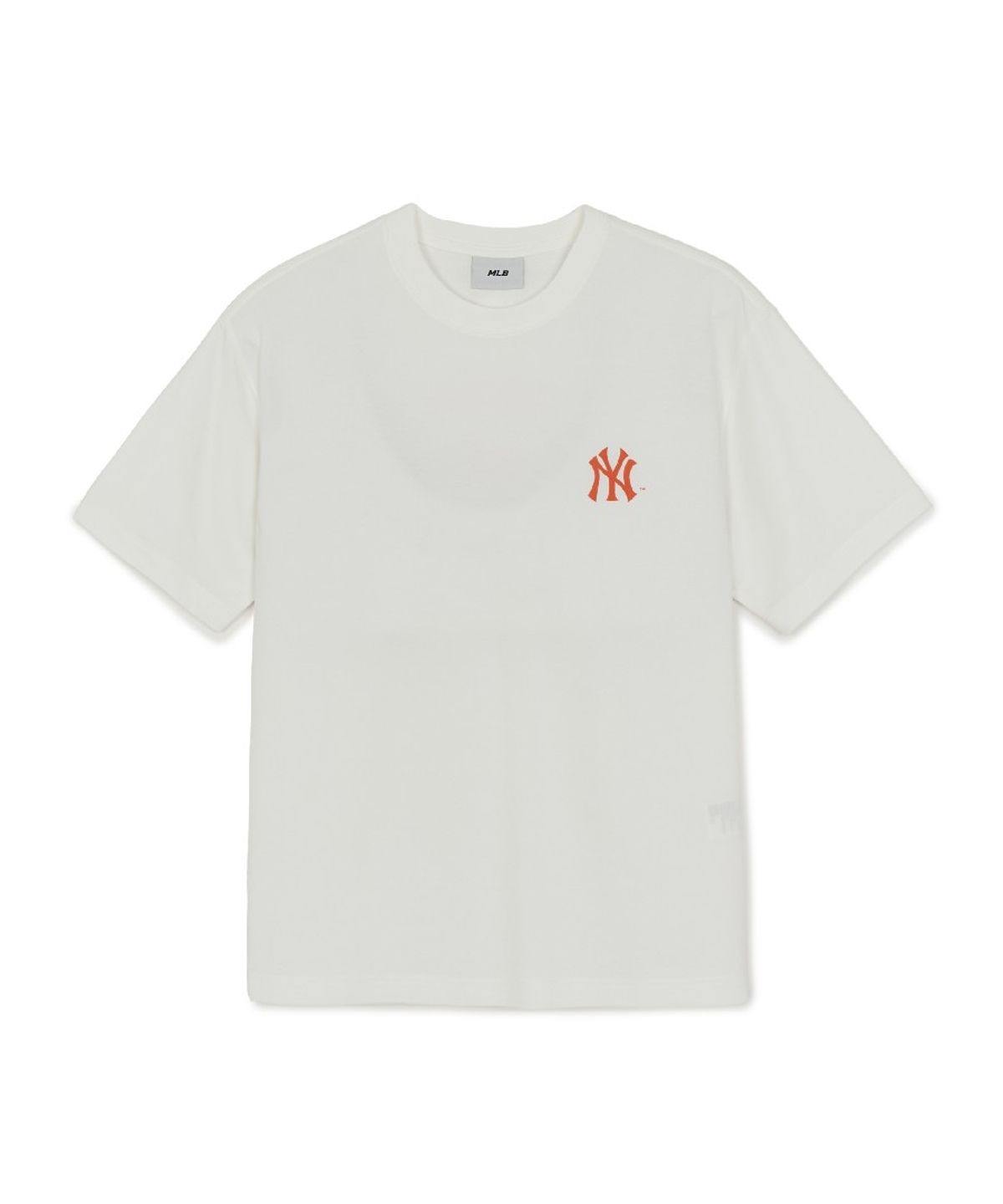 엠엘비(MLB) 빈티지 스포티브 컬시브 그래픽 반팔 티셔츠 NY (Ivory)