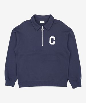 아치 C 로고 카라 하프 집업 맨투맨 네이비 XL