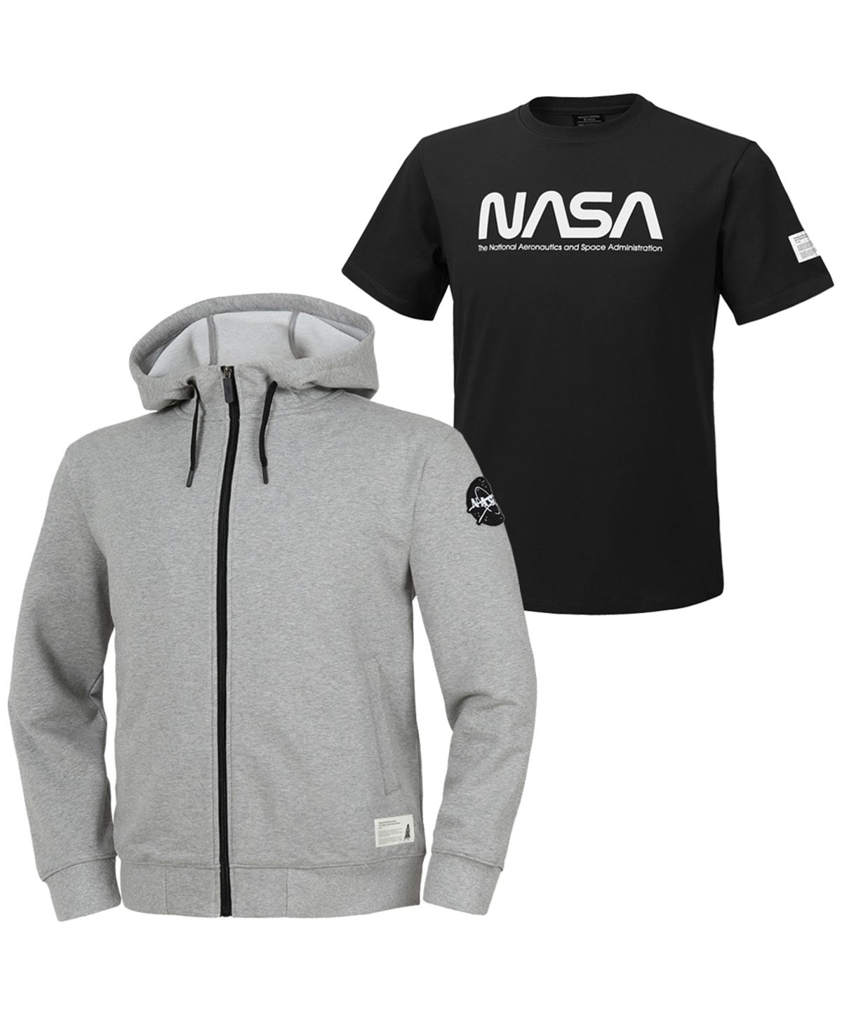 나사(NASA) NASA 나사 남녀공용 후드집업자켓+반팔티 2종 세트