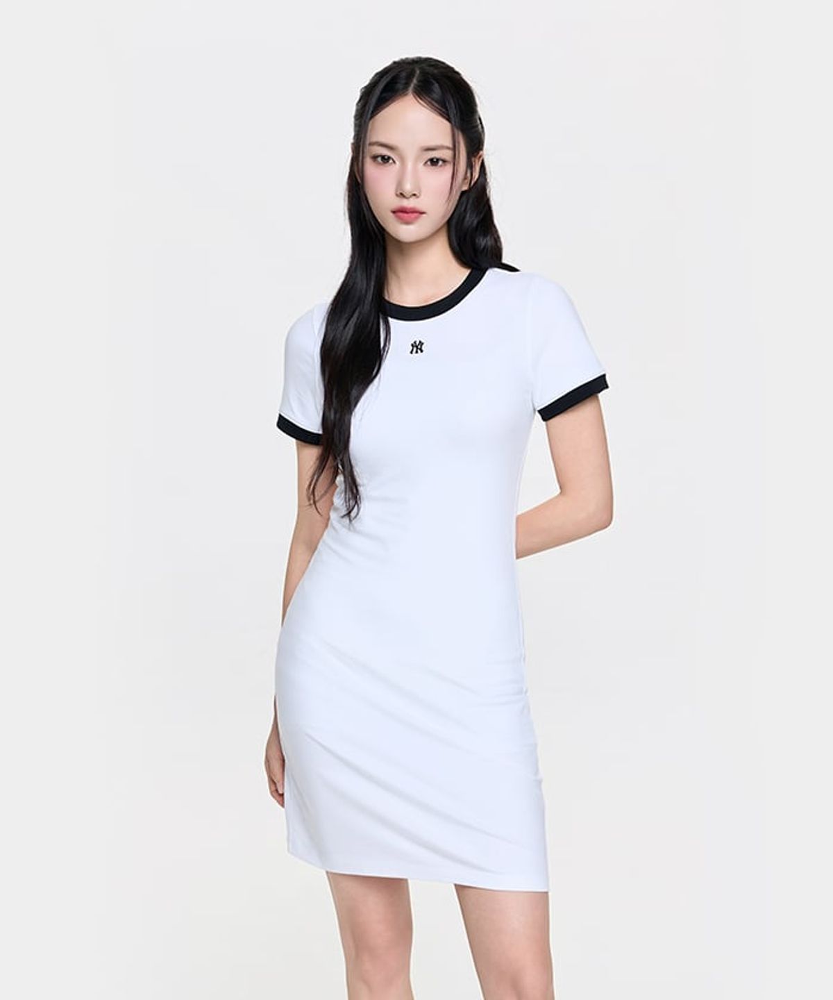 엠엘비(MLB) 여성 베이직 링거 원피스 NY (White)