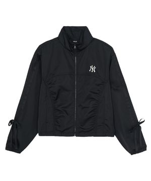 여성 스포티브 새틴 셔링 바람막이 NY (Black)