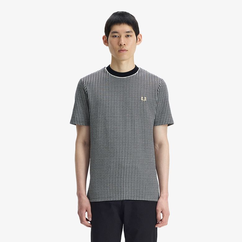 [Sharp] 체커보드 티셔츠 - 블랙 AFPM2612393-102