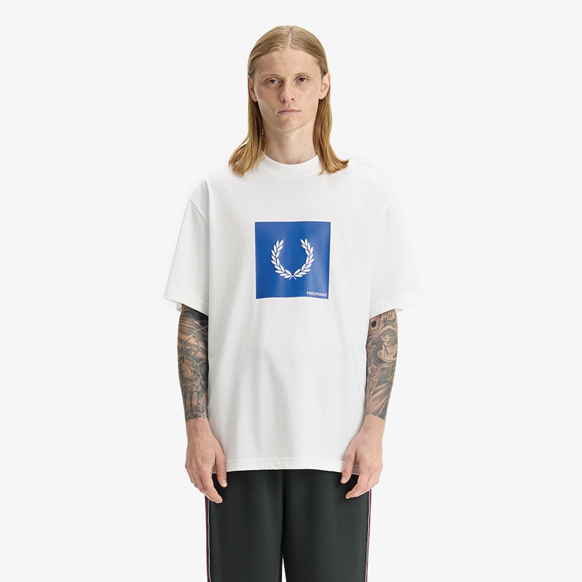프레드페리(FRED PERRY) [Sport] 박스 그래픽 티셔츠 - 스노우 화이트 AFPM2612404-129