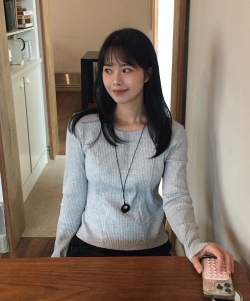[SET] 사이드 셔링 레이어드 티셔츠 라이트그레이 MDTS067LGRAY source detail 12