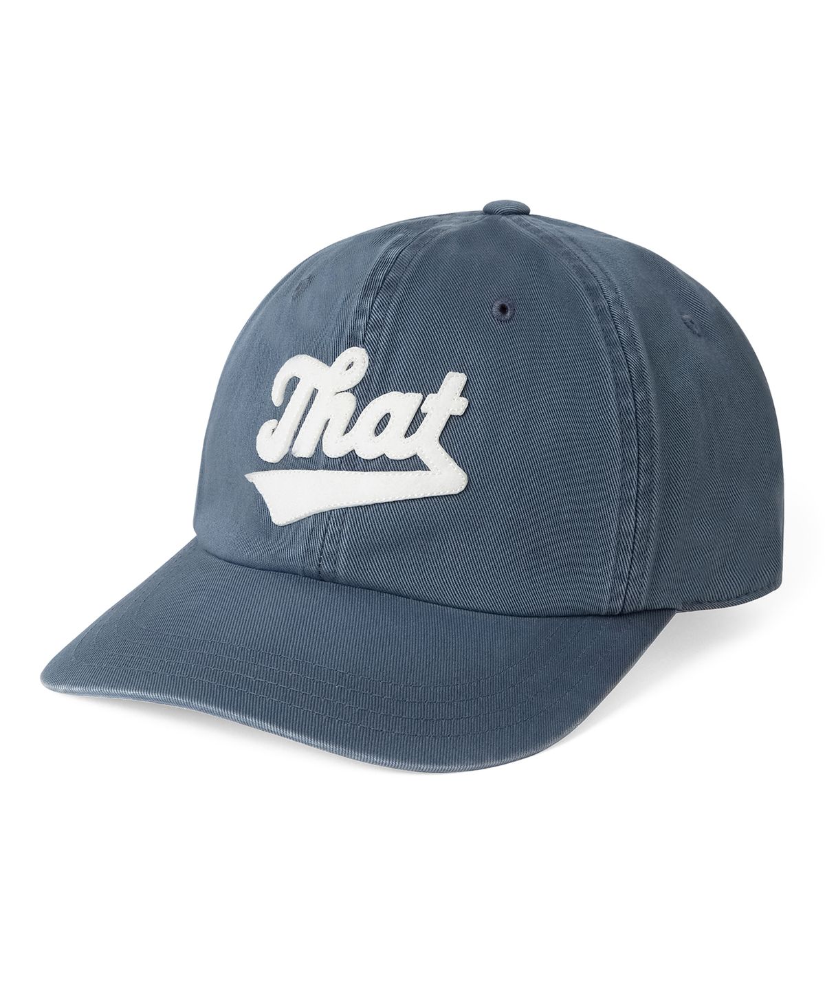 디스이즈네버댓(THISISNEVERTHAT) Overdyed That Applique Cap Washed Navy