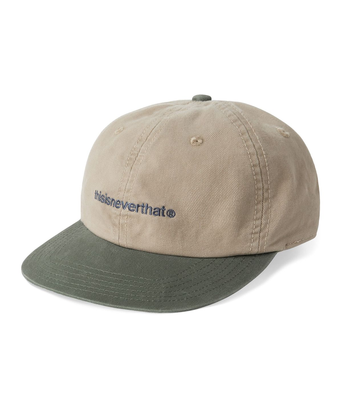 디스이즈네버댓(THISISNEVERTHAT) Washed T-Logo Cap Beige/Moss
