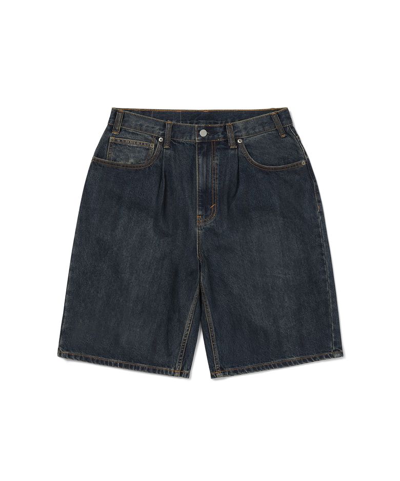 Loose Denim Short Dusty Mud